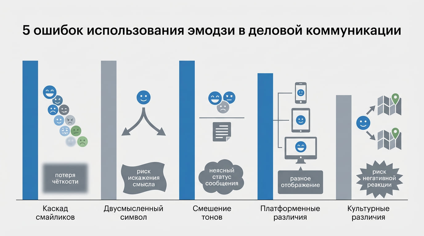 5 ошибок использования эмодзи