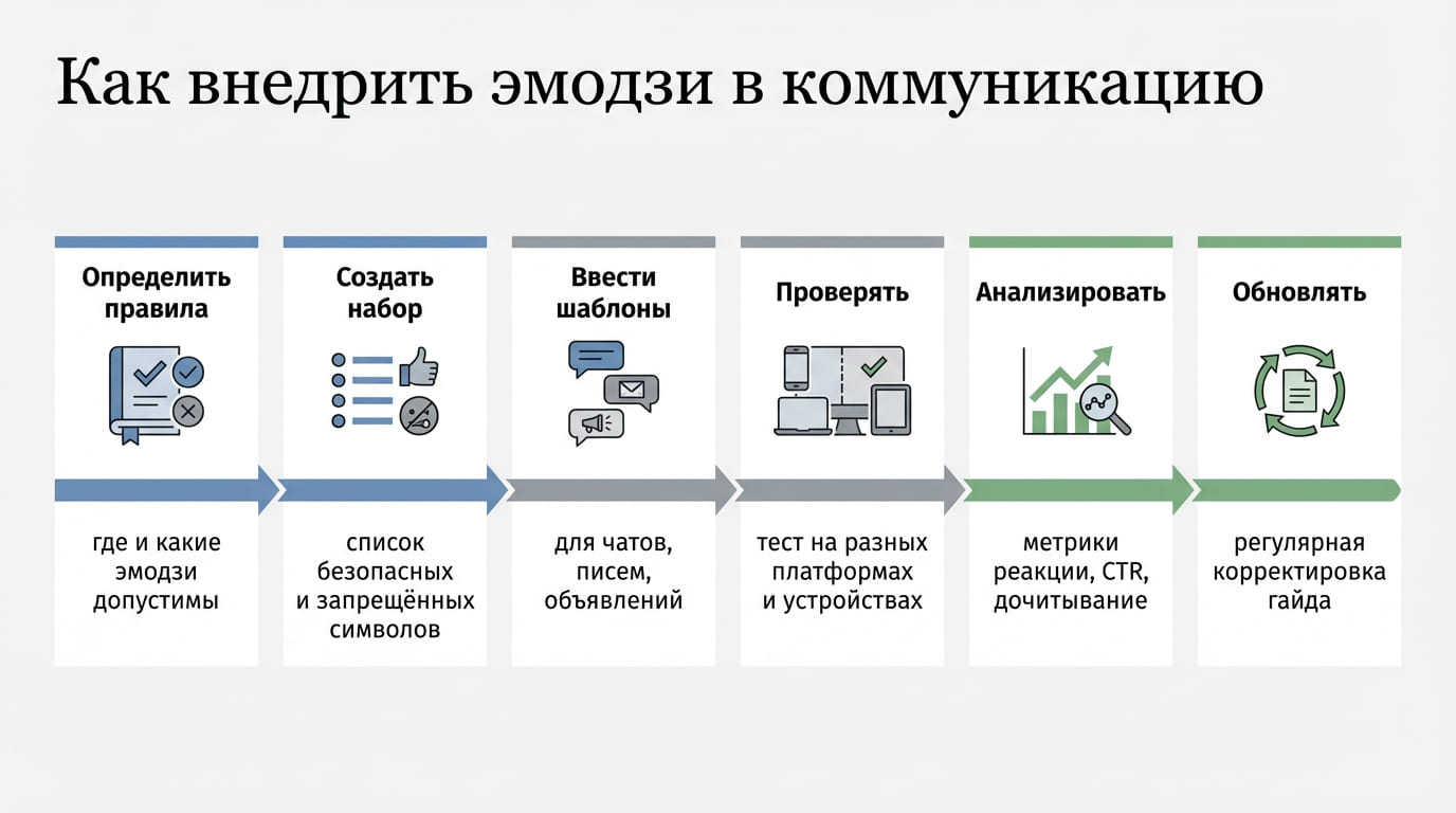 как внедрить эмодзи в коммуникацию